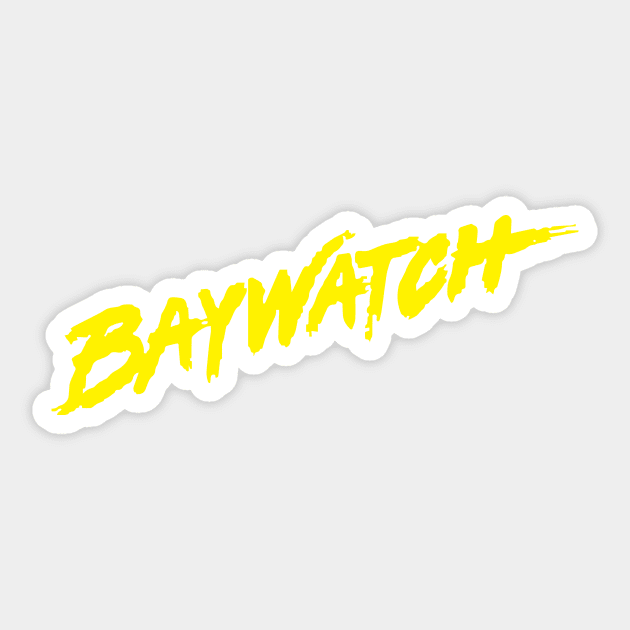 Baywatch (Yellow) Sticker by HeyBeardMon